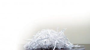 Shredded paper mound